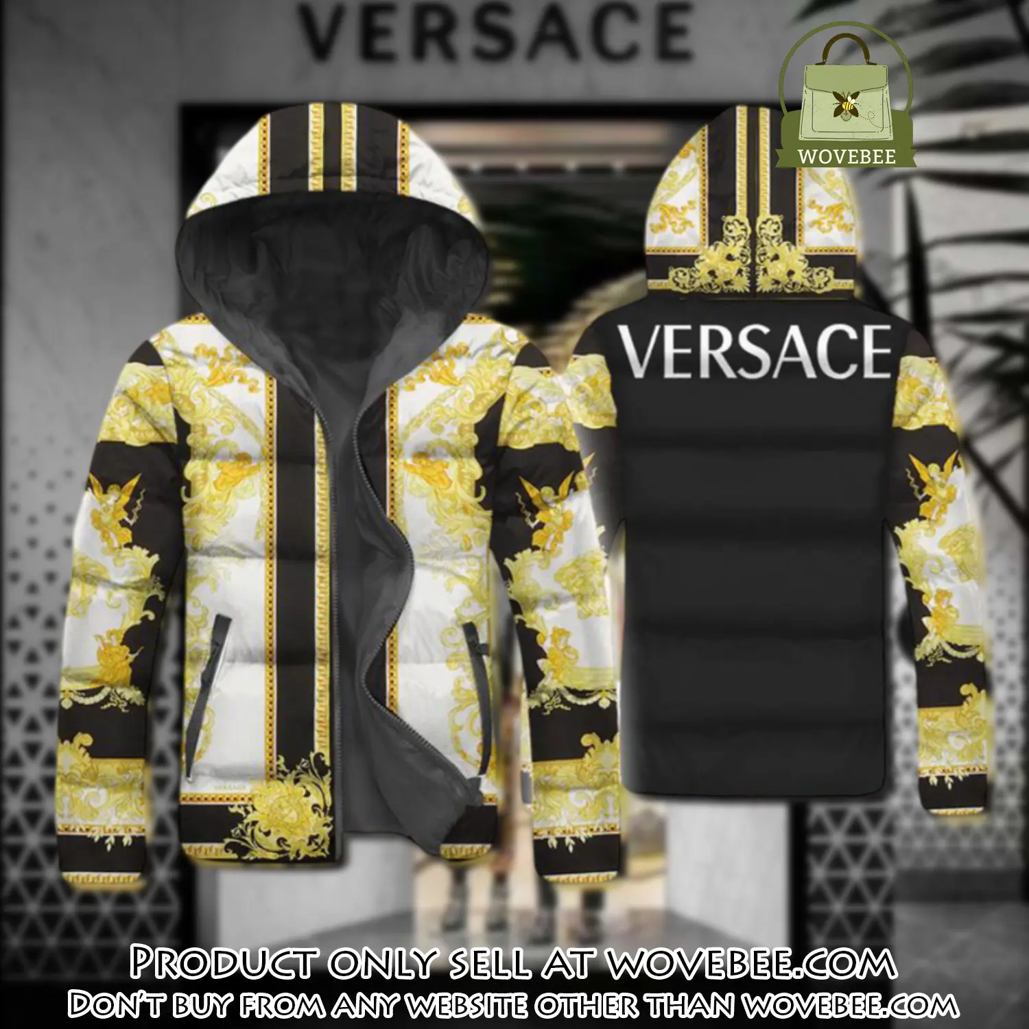 Versace downfilled coat ultralight down jacket outdoor jacket warm outwear dfj1023 wvb0810305